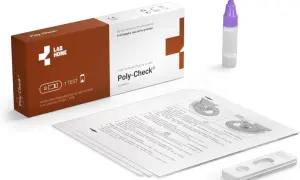 Zestaw do wykrywania krwi utajonej w kale Poly-Check. Szybki test diagnostyczny do profilaktyki raka jelita grubego.
