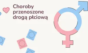 Serce i prezerwatywy symbolizują ochronę przed chorobami wenerycznymi.