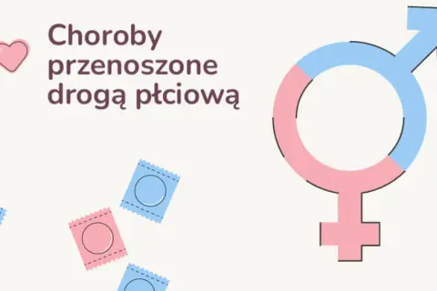 Serce i prezerwatywy symbolizują ochronę przed chorobami wenerycznymi.