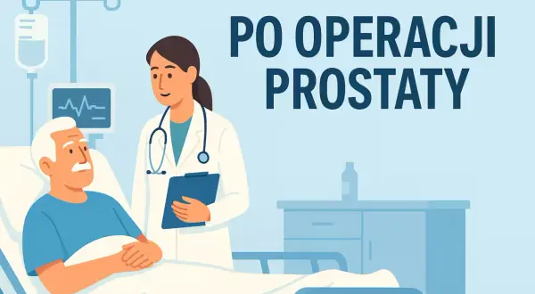 Lekarz rozmawia z pacjentem po operacji prostaty. Czy po operacji prostaty można pić alkohol? Zapytaj lekarza.