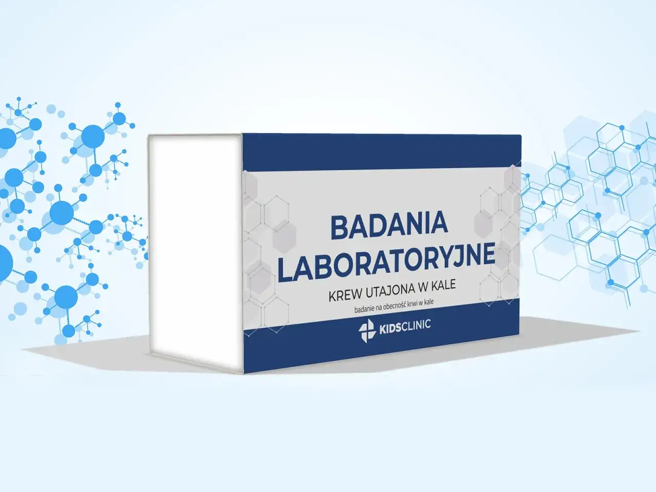 Badania laboratoryjne: krew utajona w kale. Test wykrywa obecność krwi w kale, ważny dla zdrowia.